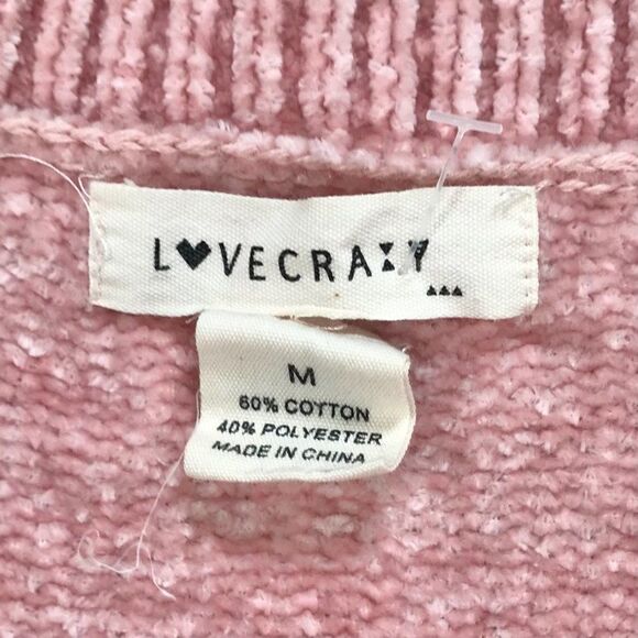 Women's Vintage Y2K Pink Cozy Coquette Cottagecore Casual Knit Sweater Top / M - Picture 6 of 6